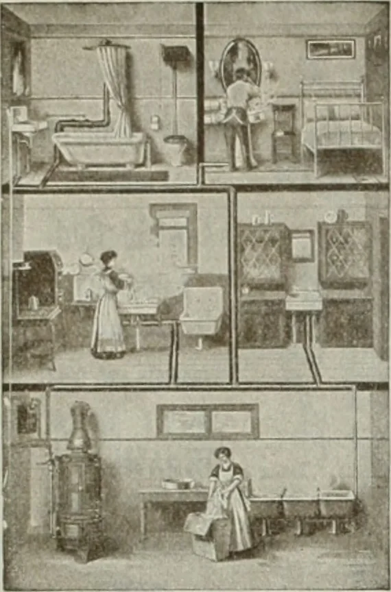 An illustration from The Architect & engineer of California and the Pacific Coast, 1905, leaf 182