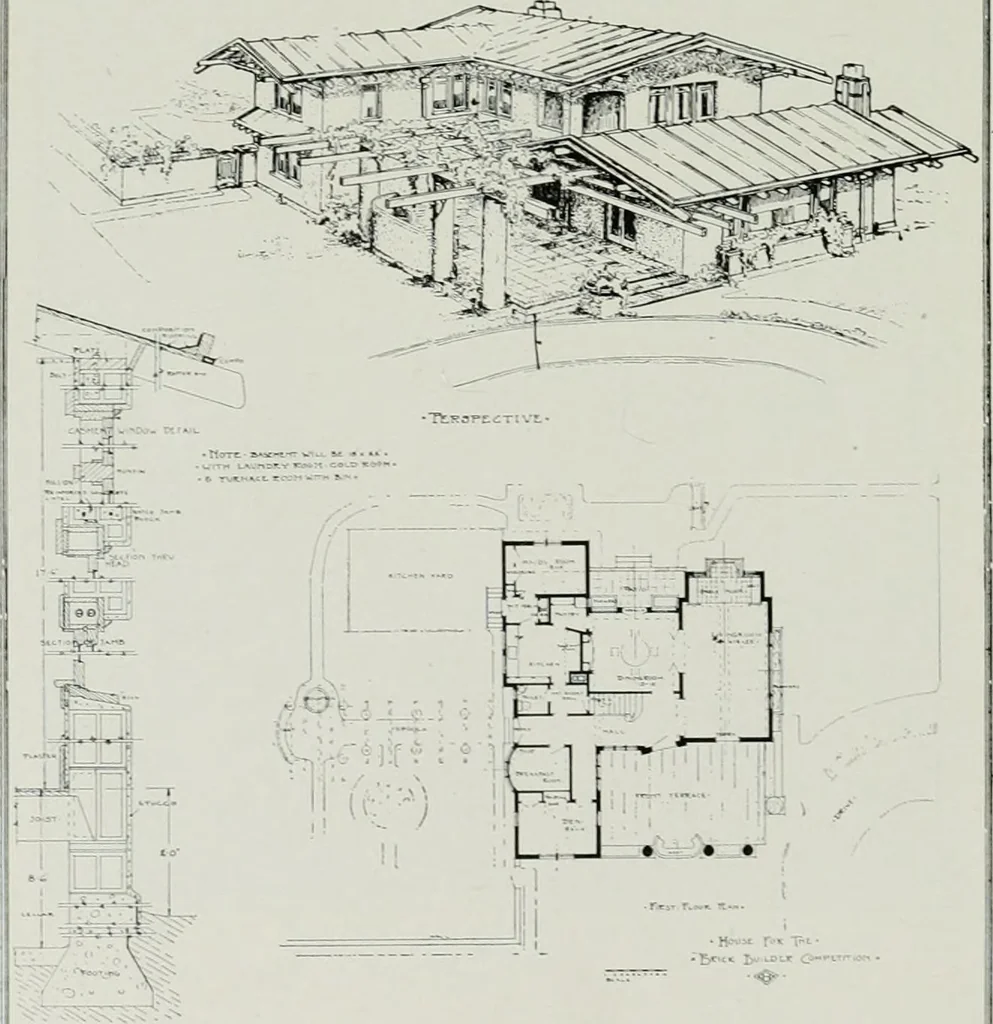 An illustration from The Architect & engineer of California and the Pacific Coast, 1905, leaf 381