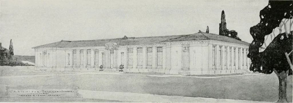 An illustration from The Architect & engineer of California and the Pacific Coast, 1905, leaf 123