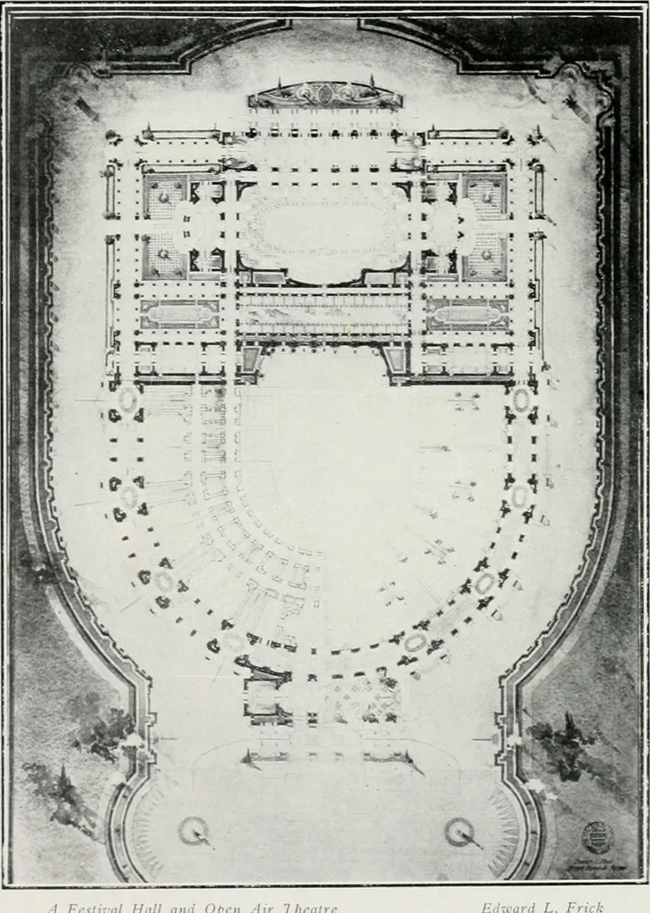 An illustration from The Architect & engineer of California and the Pacific Coast, 1905, leaf 129