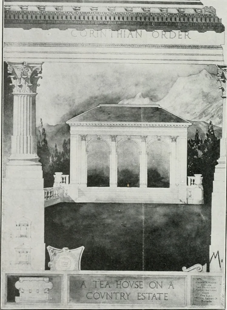 An illustration from The Architect & engineer of California and the Pacific Coast, 1905, leaf 131