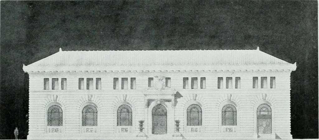 An illustration from The Architect & engineer of California and the Pacific Coast, 1905, leaf 144