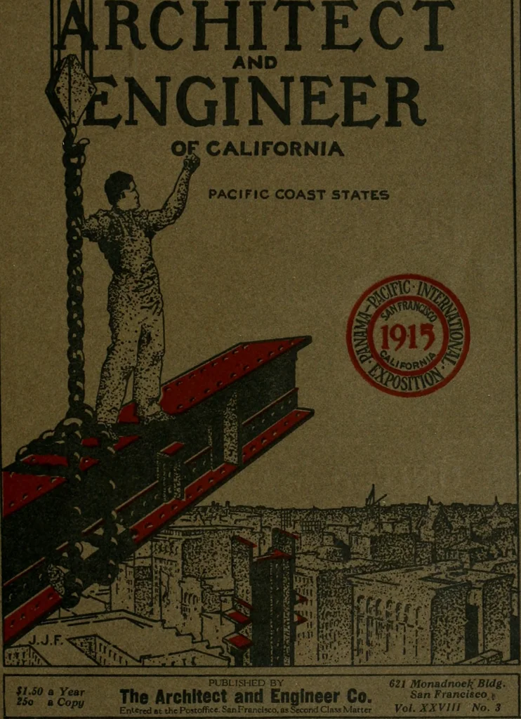 An illustration from The Architect & engineer of California and the Pacific Coast, 1905, leaf 208