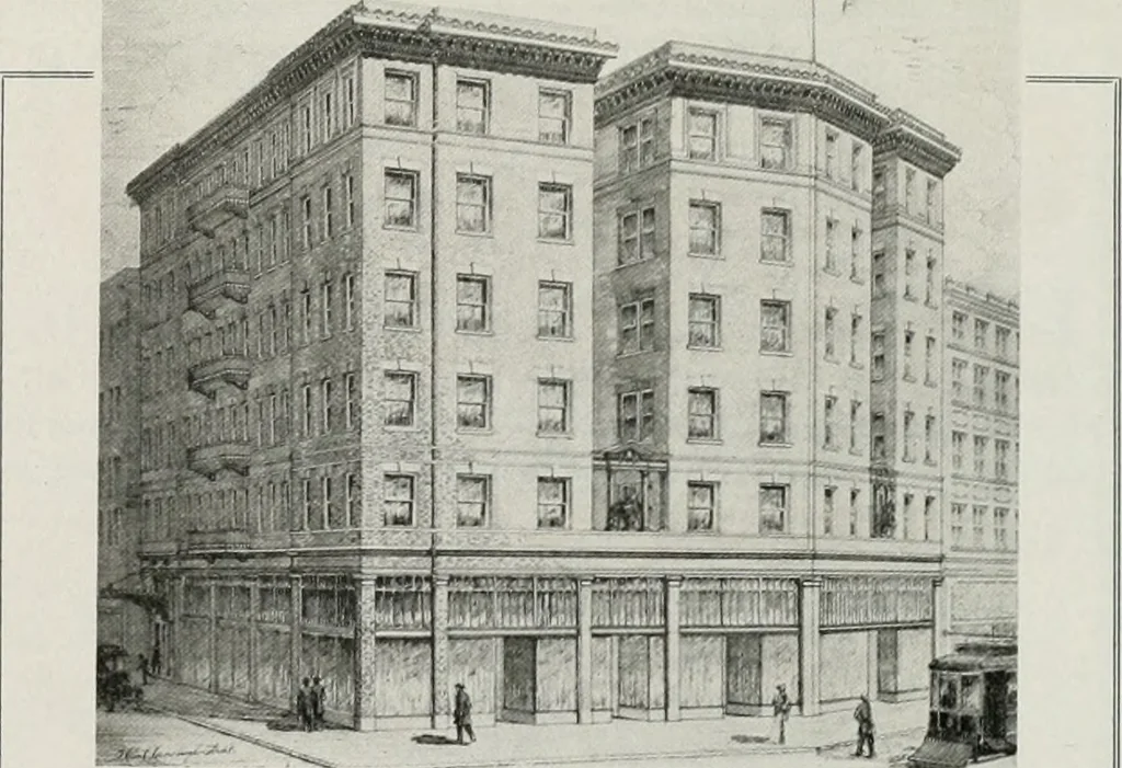 An illustration from The Architect & engineer of California and the Pacific Coast, 1905, leaf 201