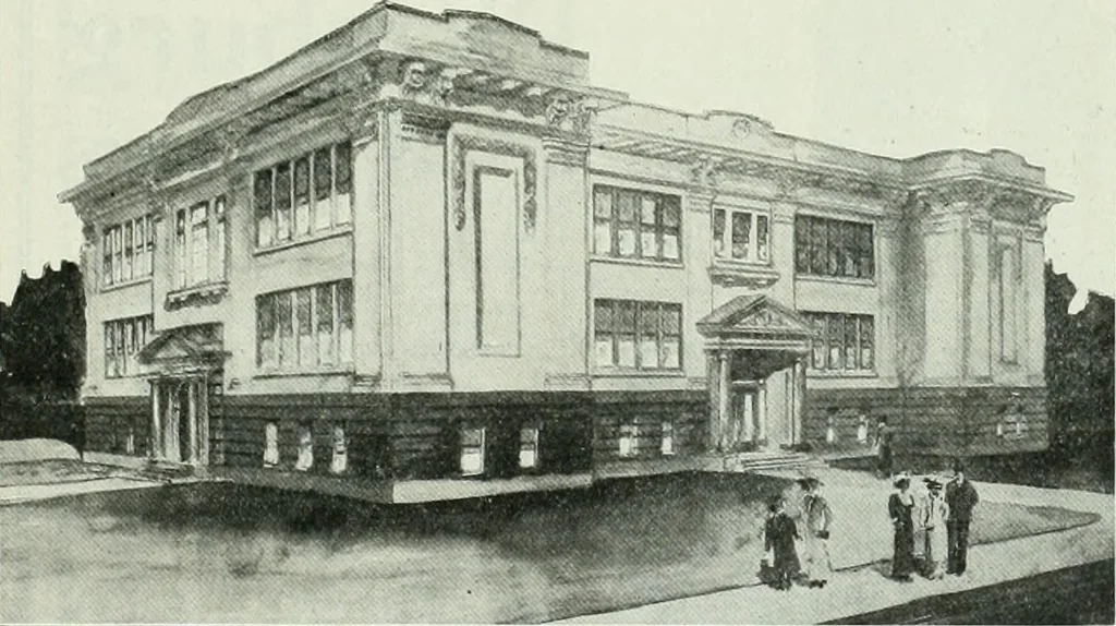 An illustration from The Architect & engineer of California and the Pacific Coast, 1905, leaf 32
