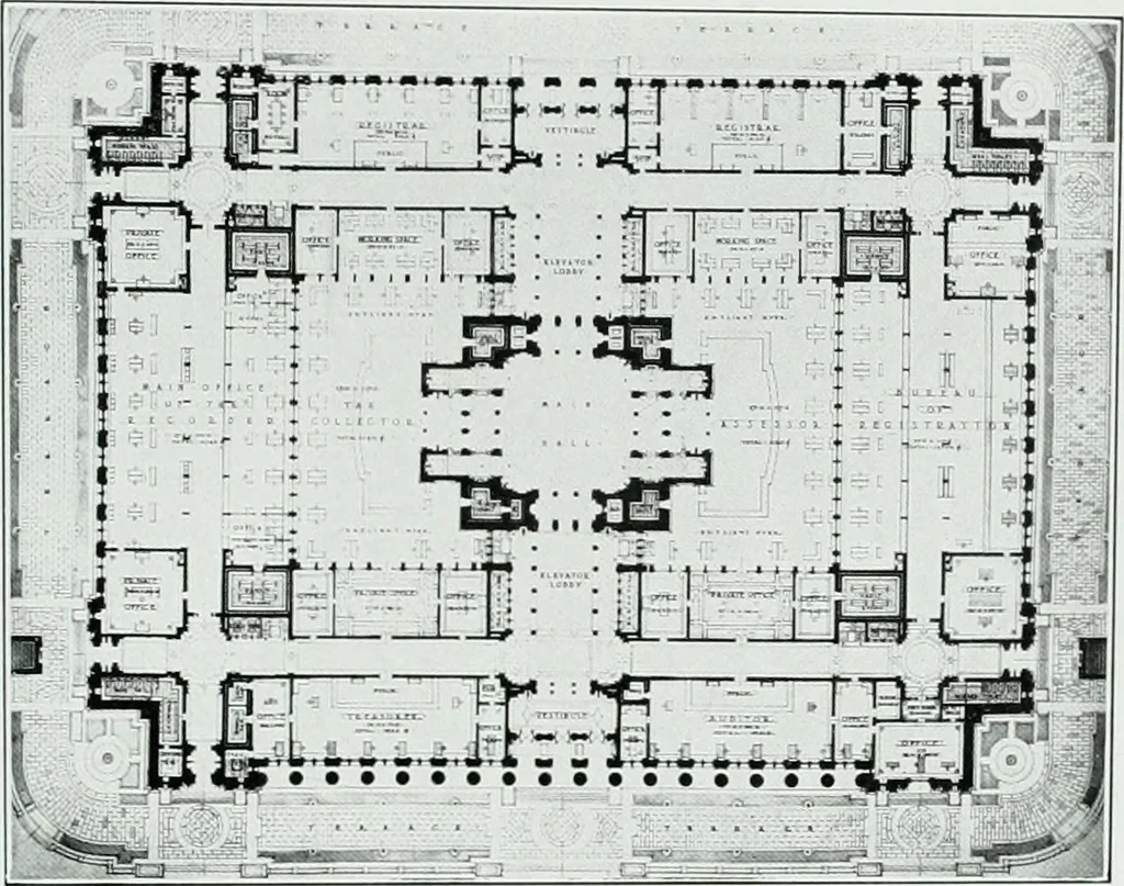 An illustration from The Architect & engineer of California and the Pacific Coast, 1905, leaf 420