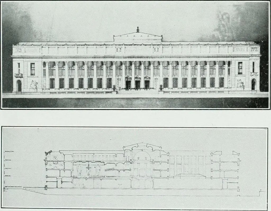 An illustration from The Architect & engineer of California and the Pacific Coast, 1905, leaf 426