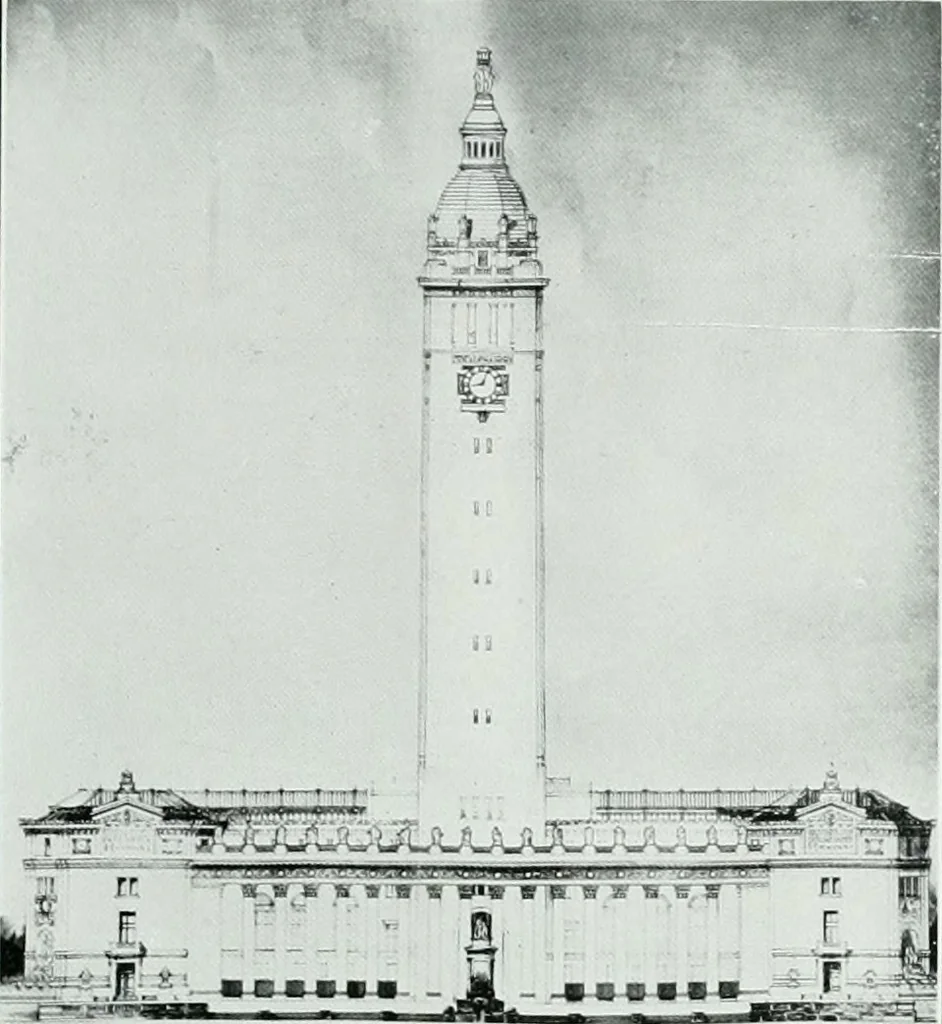 An illustration from The Architect & engineer of California and the Pacific Coast, 1905, leaf 434