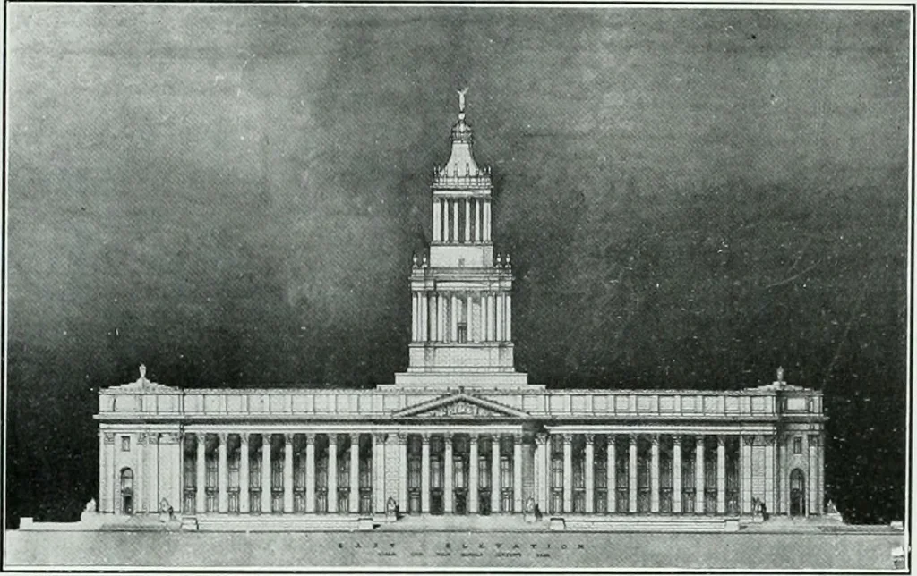 An illustration from The Architect & engineer of California and the Pacific Coast, 1905, leaf 438