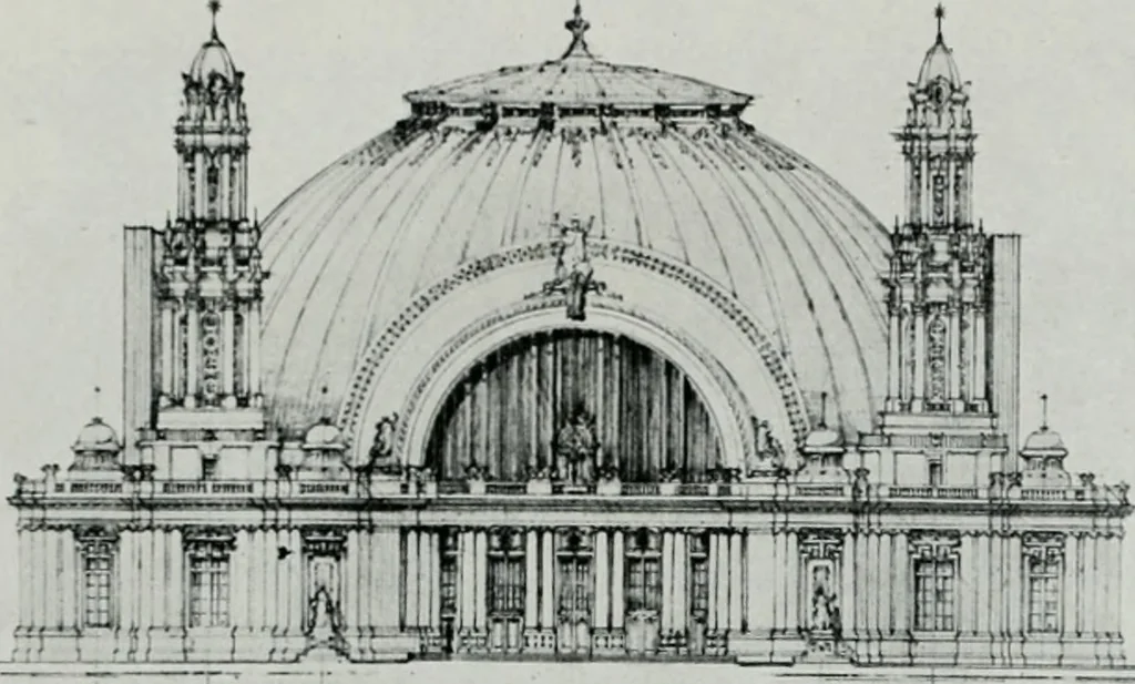 An illustration from The Architect & engineer of California and the Pacific Coast, 1905, leaf 426