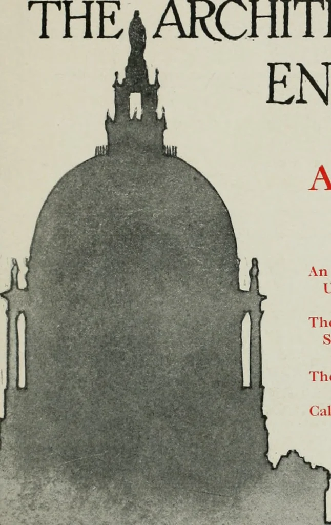An illustration from The Architect & engineer of California and the Pacific Coast, 1905, leaf 8