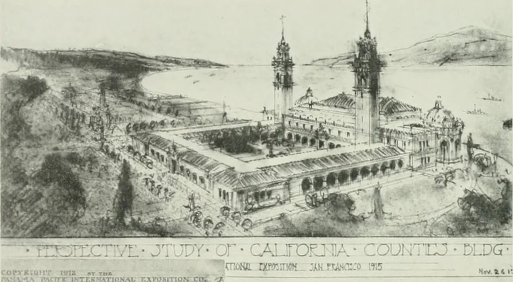 An illustration from The Architect & engineer of California and the Pacific Coast, 1905, leaf 255