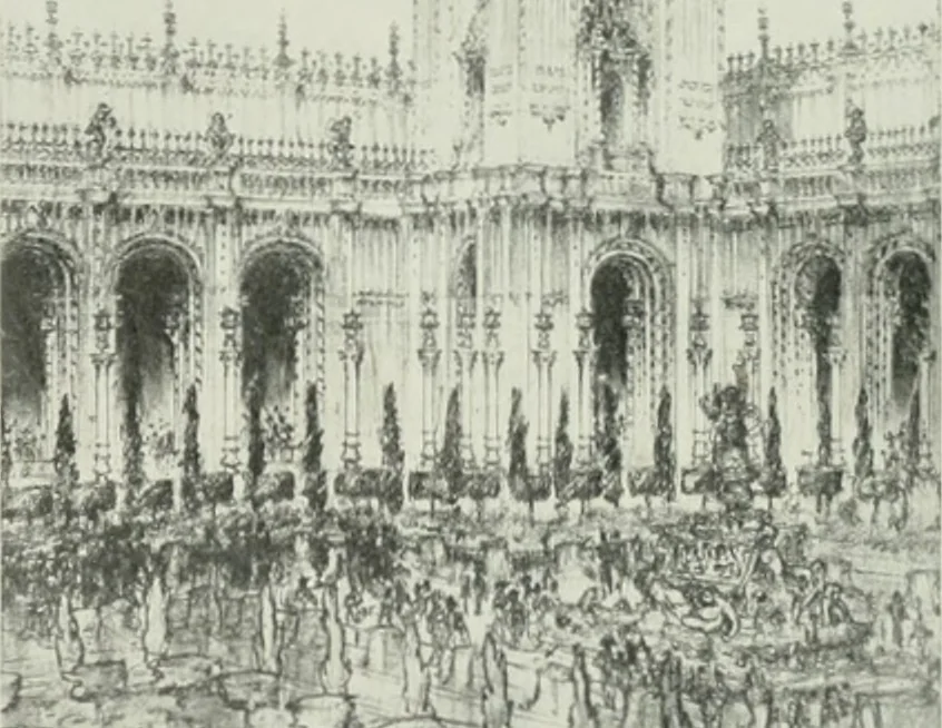 An illustration from The Architect & engineer of California and the Pacific Coast, 1905, leaf 257