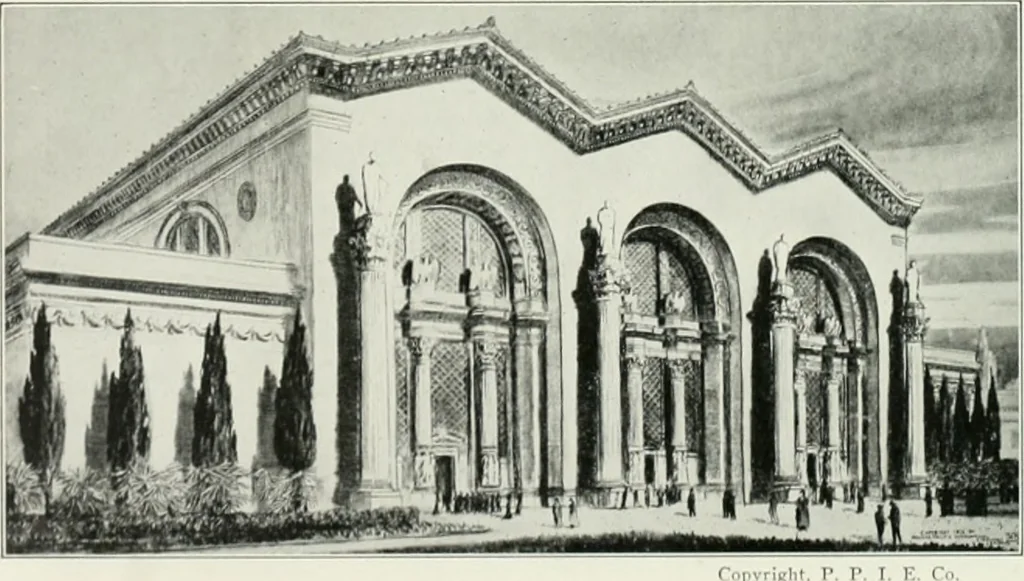 An illustration from The Architect & engineer of California and the Pacific Coast, 1905, leaf 419