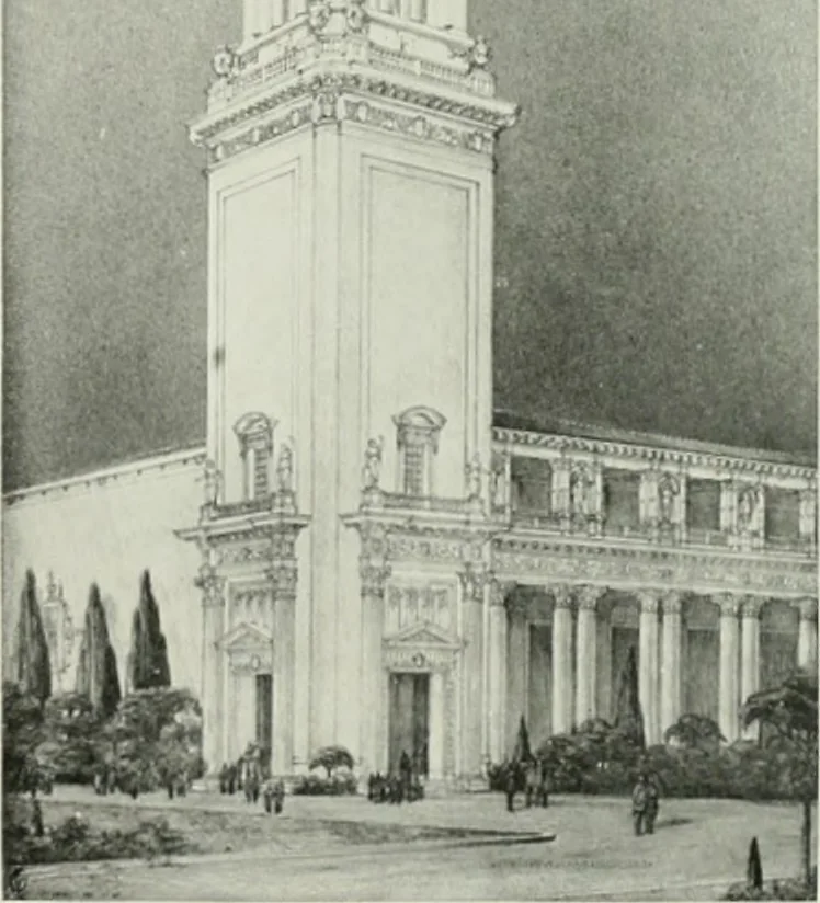 An illustration from The Architect & engineer of California and the Pacific Coast, 1905, leaf 421