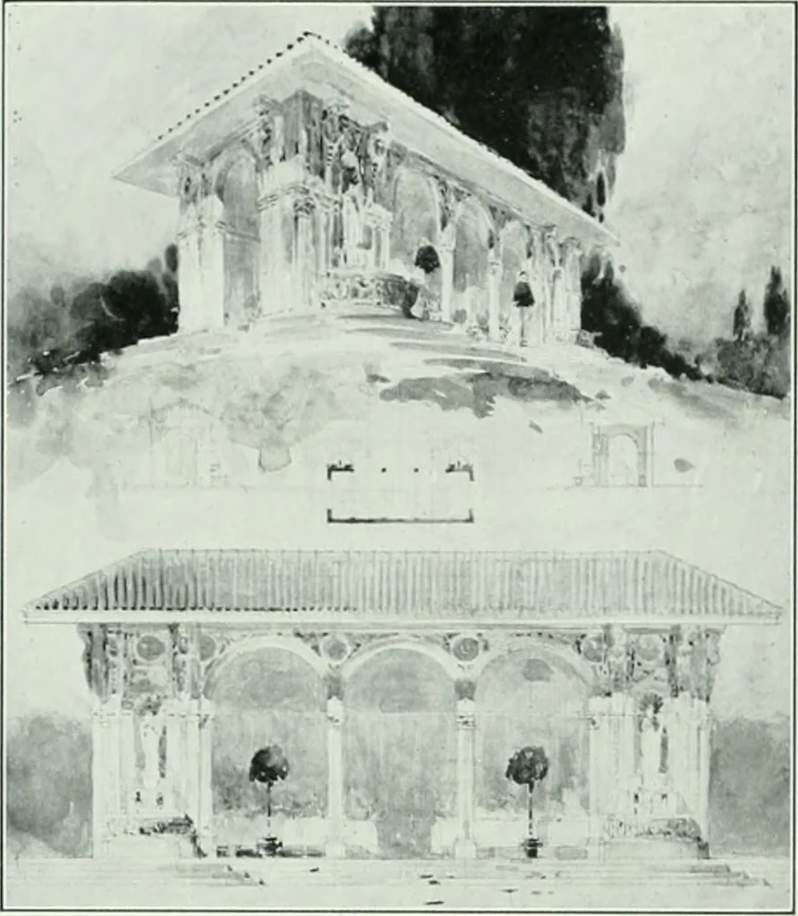 An illustration from The Architect & engineer of California and the Pacific Coast, 1905, leaf 444