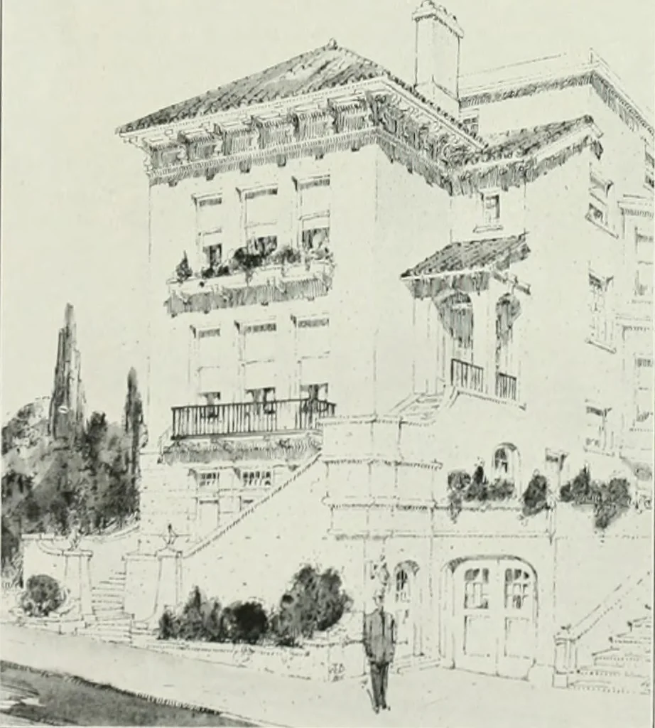 An illustration from The Architect & engineer of California and the Pacific Coast, 1905, leaf 447