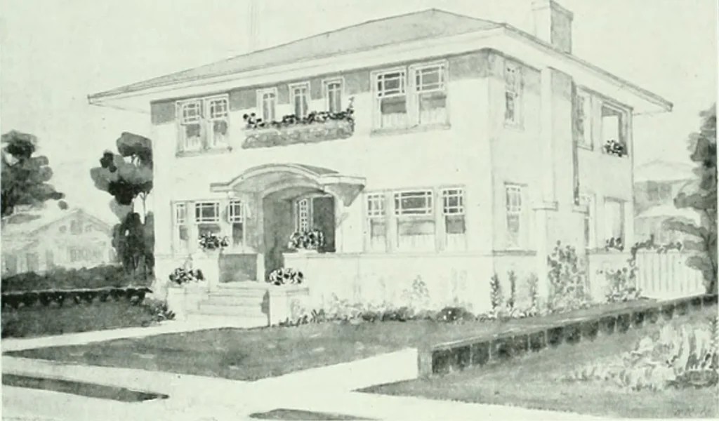 An illustration from The Architect & engineer of California and the Pacific Coast, 1905, leaf 450