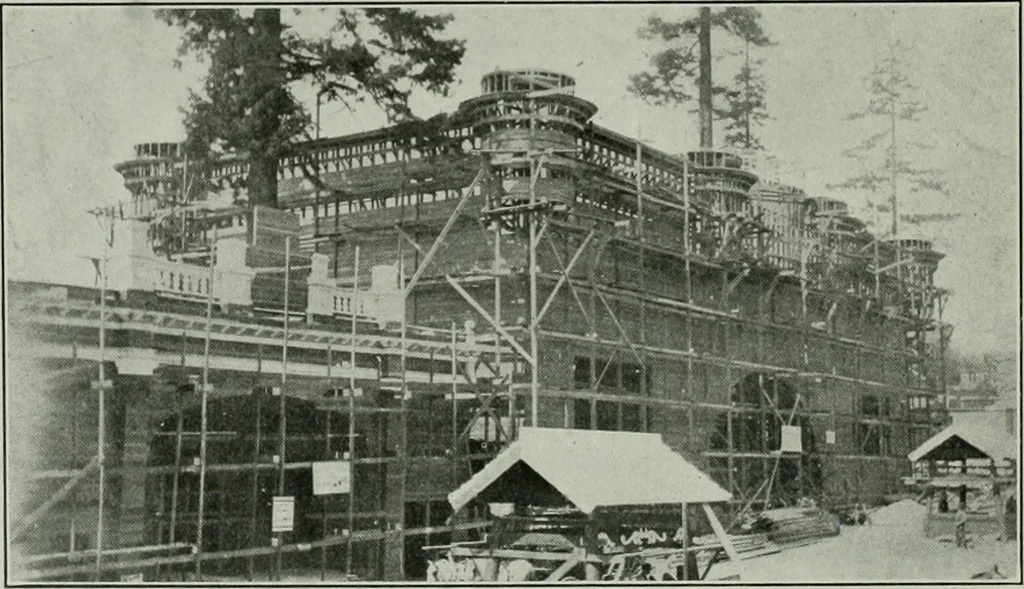 An illustration from The Architect & engineer of California and the Pacific Coast, 1905, leaf 141