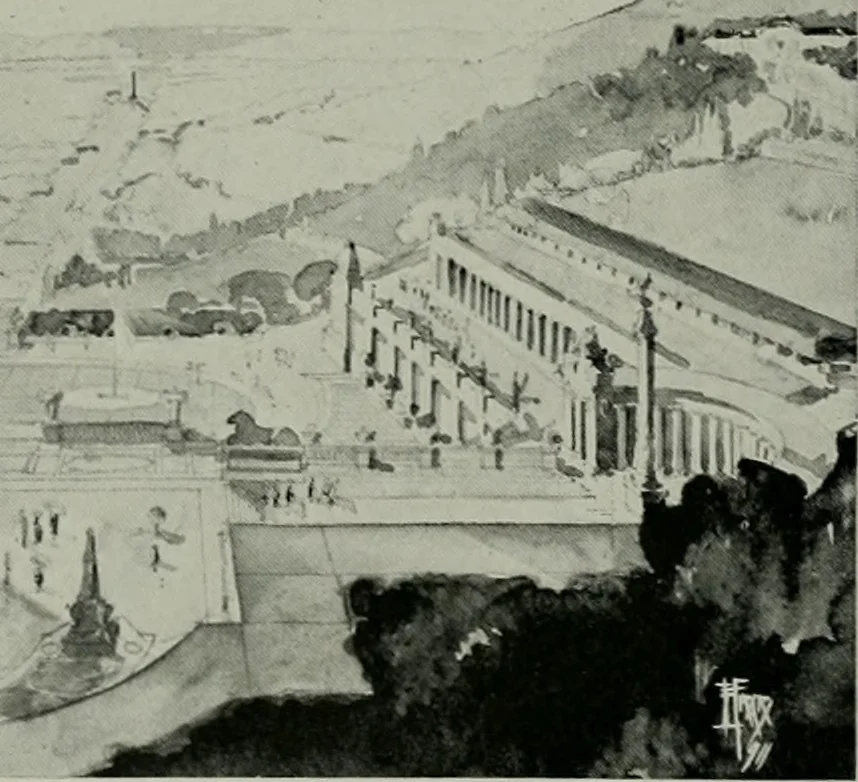 An illustration from The Architect & engineer of California and the Pacific Coast, 1905, leaf 270