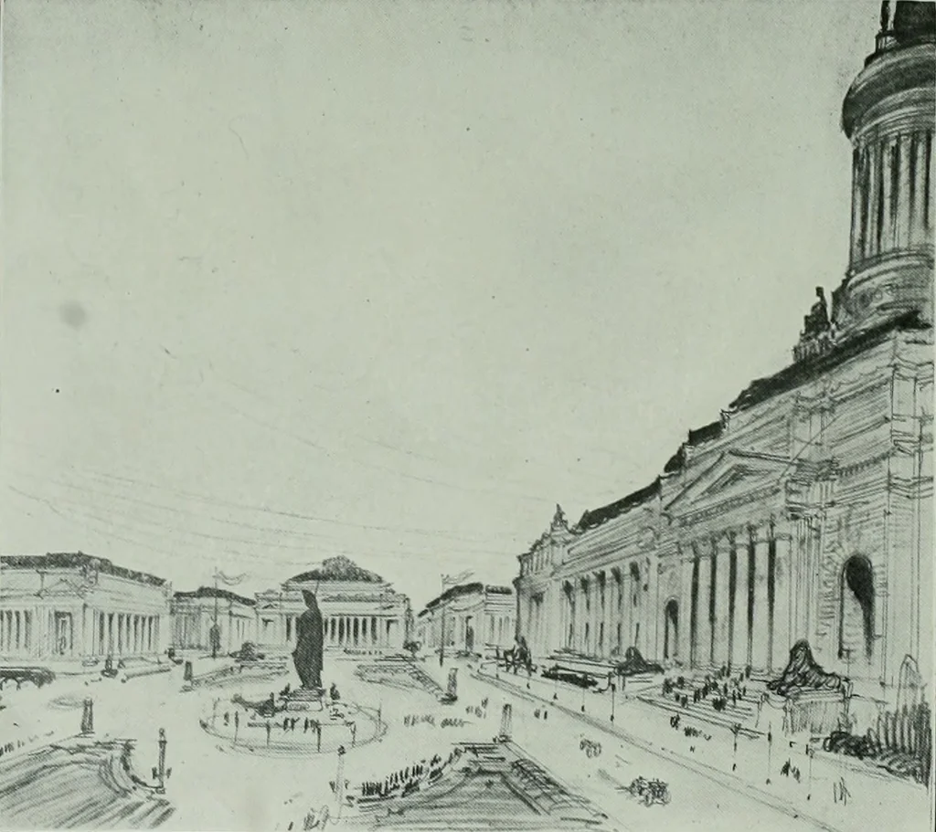 An illustration from The Architect & engineer of California and the Pacific Coast, 1905, leaf 419