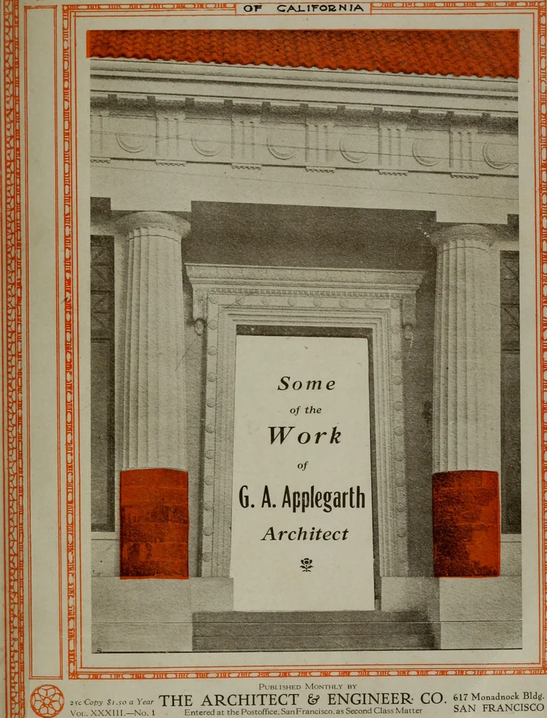 An illustration from The Architect & engineer of California and the Pacific Coast, 1905, leaf 6