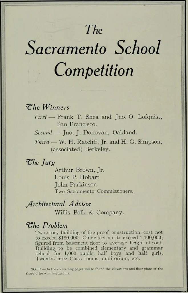 An illustration from The Architect & engineer of California and the Pacific Coast, 1905, leaf 72