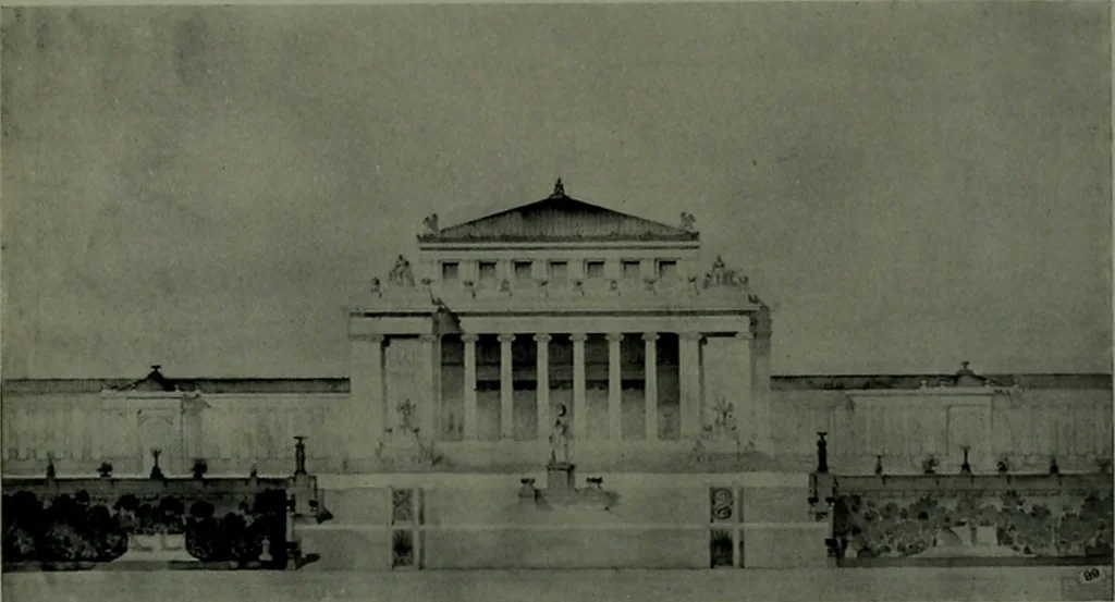 An illustration from The Architect & engineer of California and the Pacific Coast, 1905, leaf 410