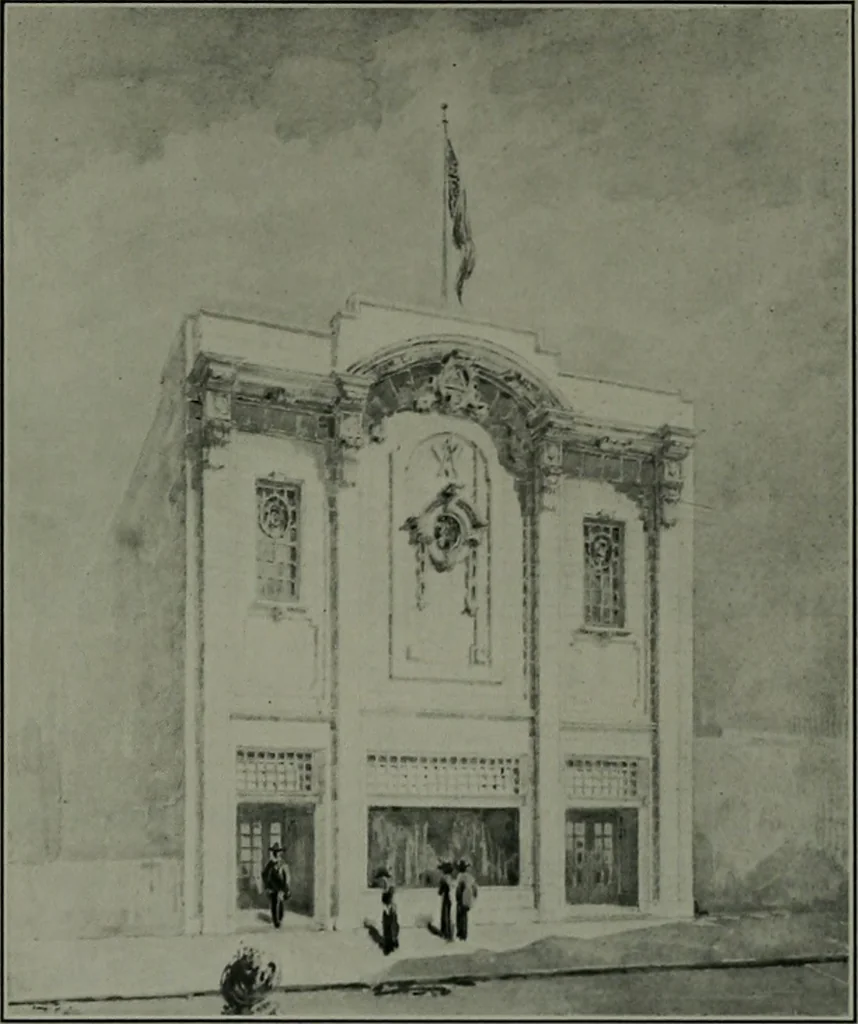An illustration from The Architect & engineer of California and the Pacific Coast, 1905, leaf 436