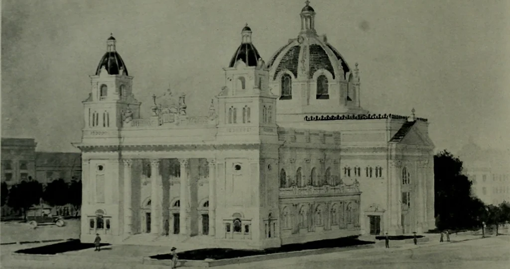 An illustration from The Architect & engineer of California and the Pacific Coast, 1905, leaf 442
