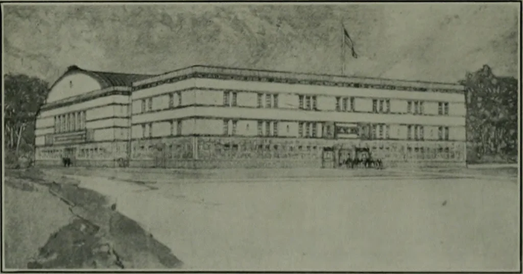 An illustration from The Architect & engineer of California and the Pacific Coast, 1905, leaf 462