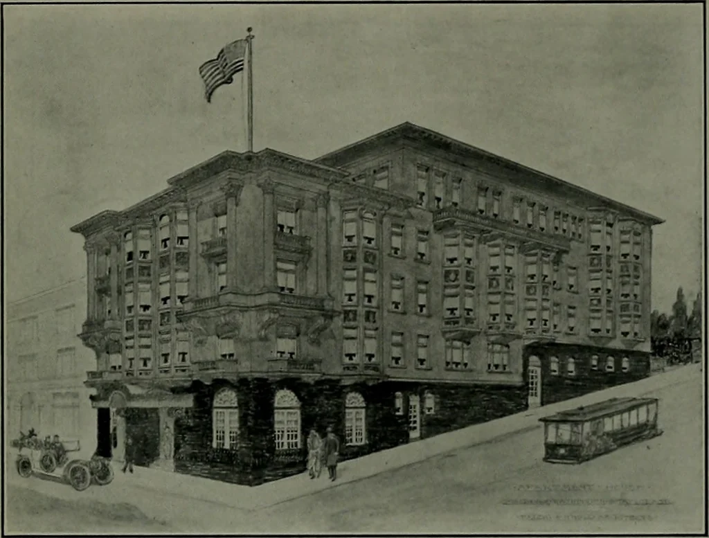 An illustration from The Architect & engineer of California and the Pacific Coast, 1905, leaf 84