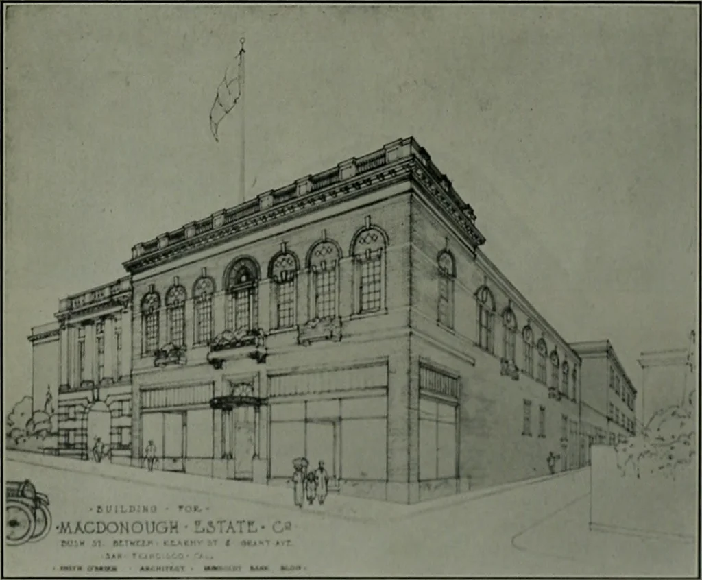 An illustration from The Architect & engineer of California and the Pacific Coast, 1905, leaf 84