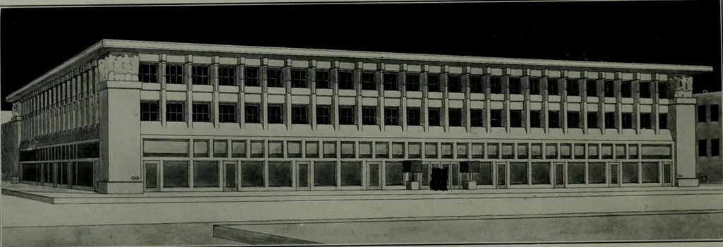 An illustration from The Architect & engineer of California and the Pacific Coast, 1905, leaf 87