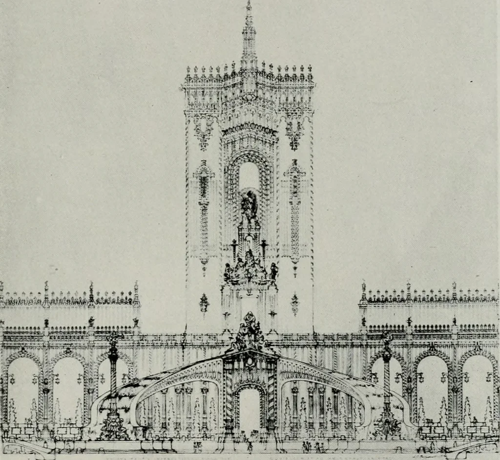 An illustration from The Architect & engineer of California and the Pacific Coast, 1905, leaf 270