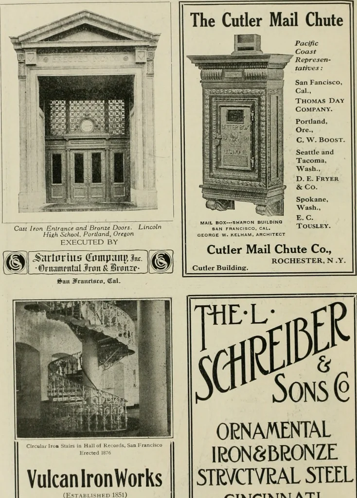 An illustration from The Architect & engineer of California and the Pacific Coast, 1905, leaf 45