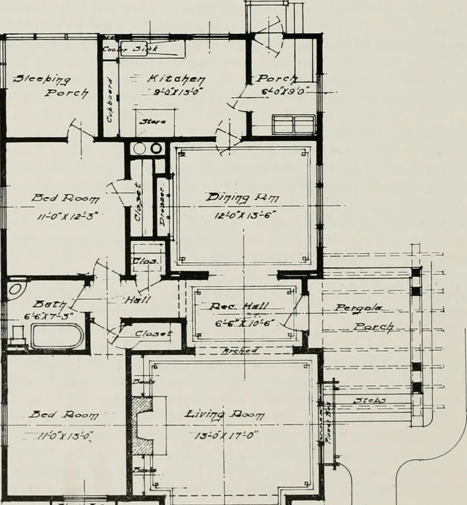 An illustration from The Architect & engineer of California and the Pacific Coast, 1905, leaf 451
