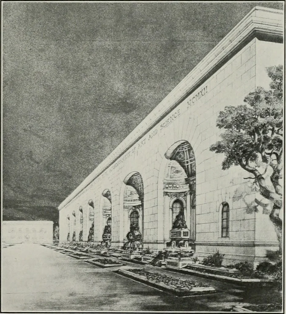 An illustration from The Architect & engineer of California and the Pacific Coast, 1905, leaf 454