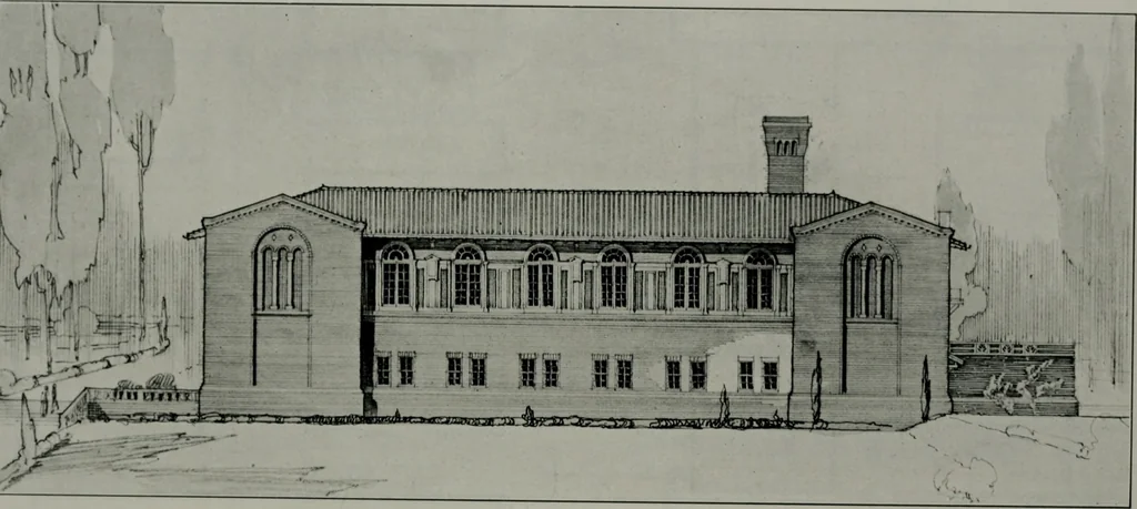 An illustration from The Architect & engineer of California and the Pacific Coast, 1905, leaf 115