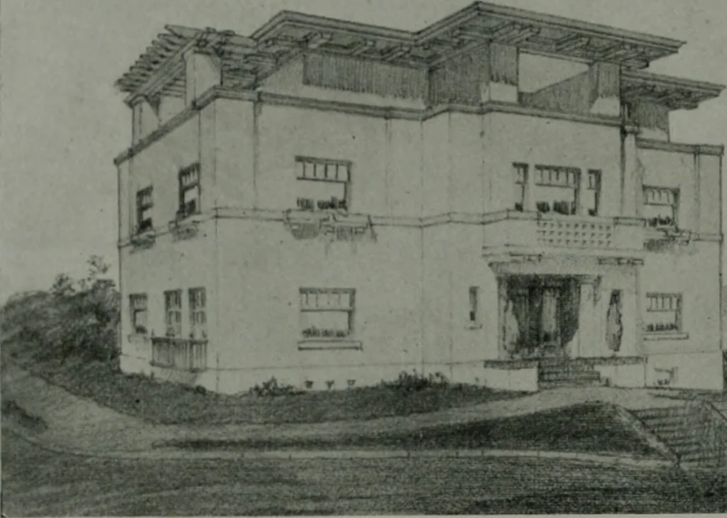 An illustration from The Architect & engineer of California and the Pacific Coast, 1905, leaf 203