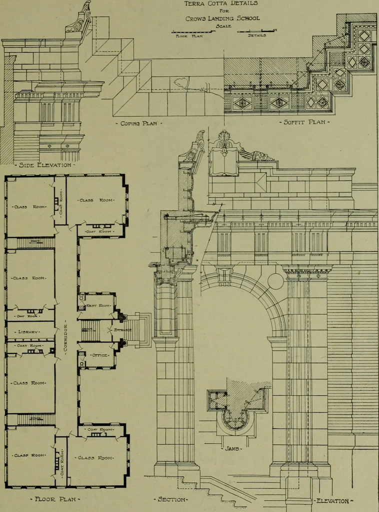 An illustration from The Architect & engineer of California and the Pacific Coast, 1905, leaf 428