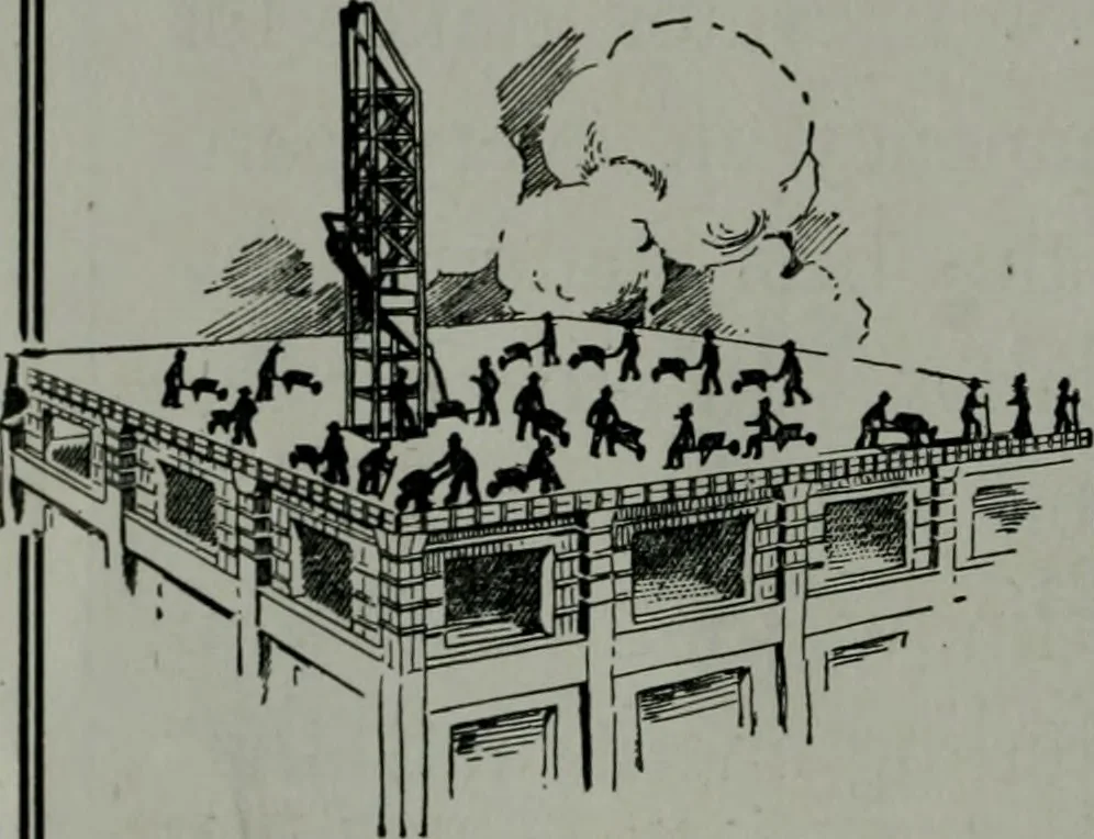 An illustration from The Architect & engineer of California and the Pacific Coast, 1905, leaf 9
