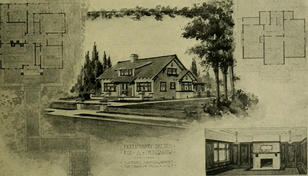 An illustration from The Architect & engineer of California and the Pacific Coast, 1905, leaf 266