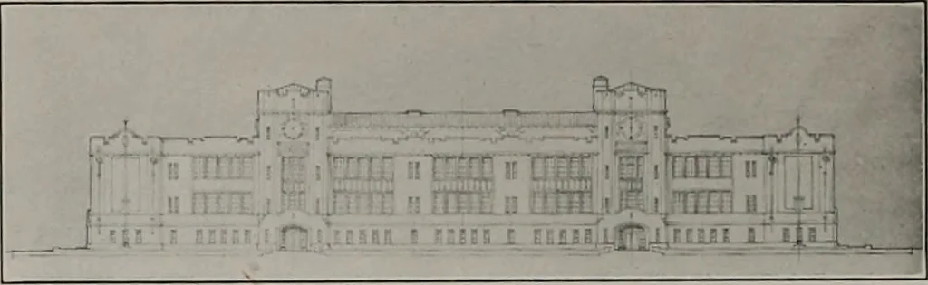 An illustration from The Architect & engineer of California and the Pacific Coast, 1905, leaf 409