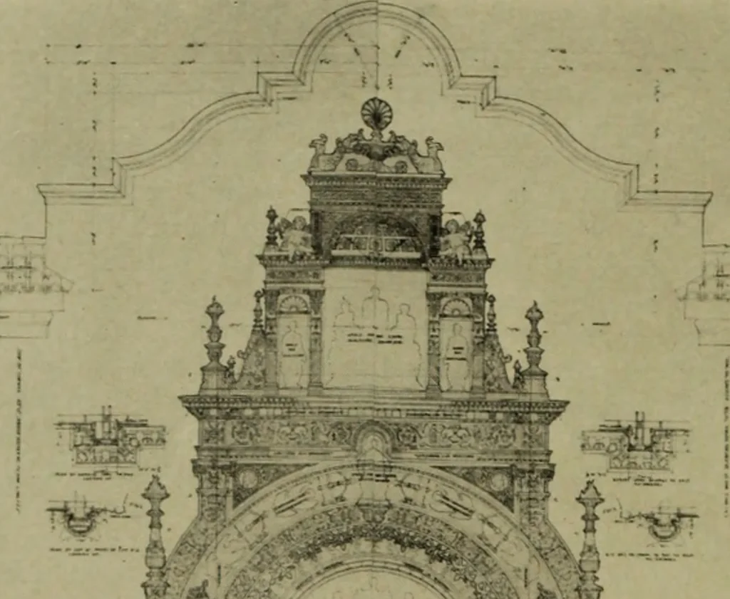An illustration from The Architect & engineer of California and the Pacific Coast, 1905, leaf 249