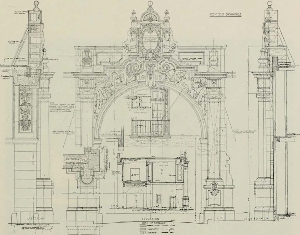 An illustration from The Architect & engineer of California and the Pacific Coast, 1905, leaf 58