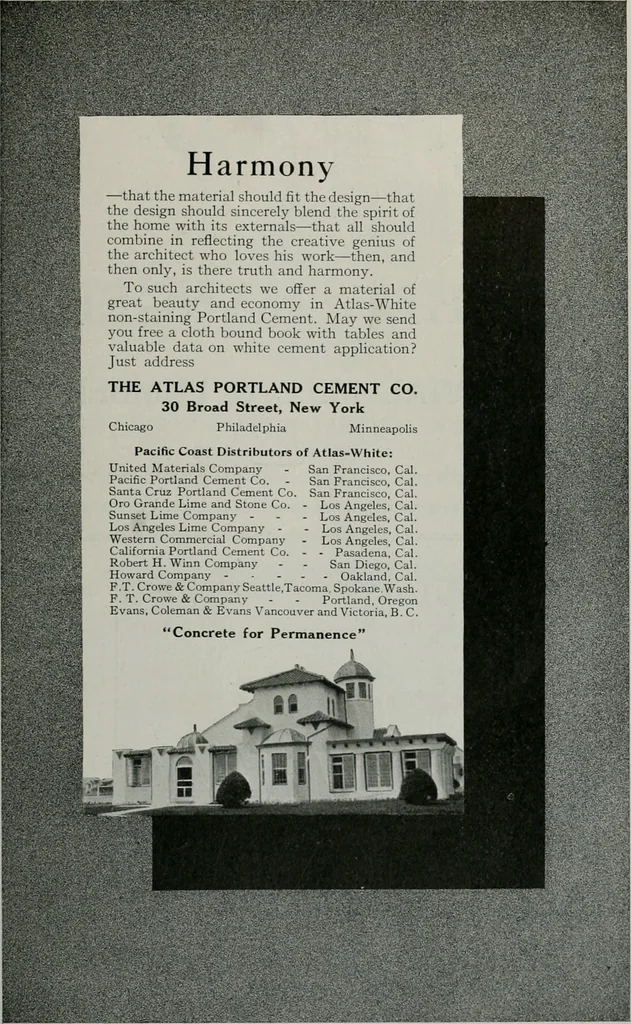 An illustration from The Architect & engineer of California and the Pacific Coast, 1905, leaf 166