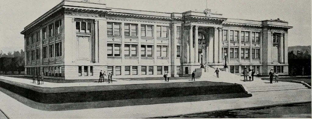 An illustration from The Architect & engineer of California and the Pacific Coast, 1905, leaf 201