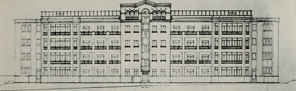 An illustration from The Architect & engineer of California and the Pacific Coast, 1905, leaf 408