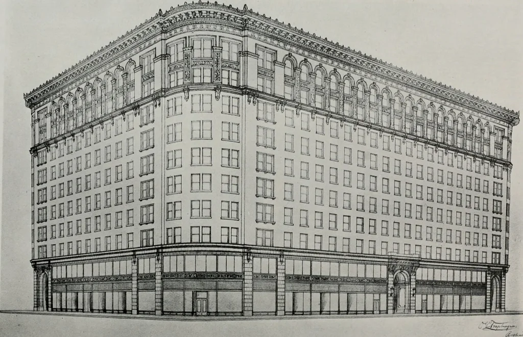An illustration from The Architect & engineer of California and the Pacific Coast, 1905, leaf 423